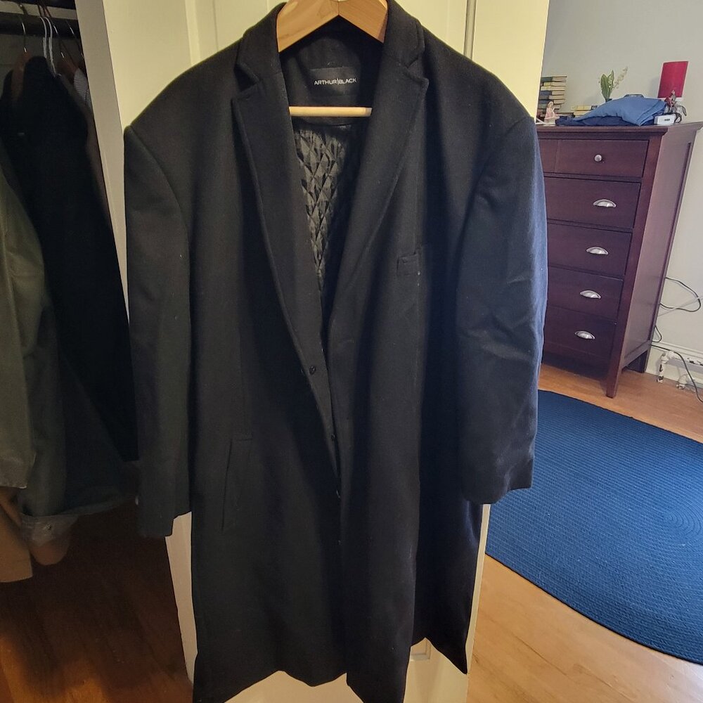 Black overcoat
